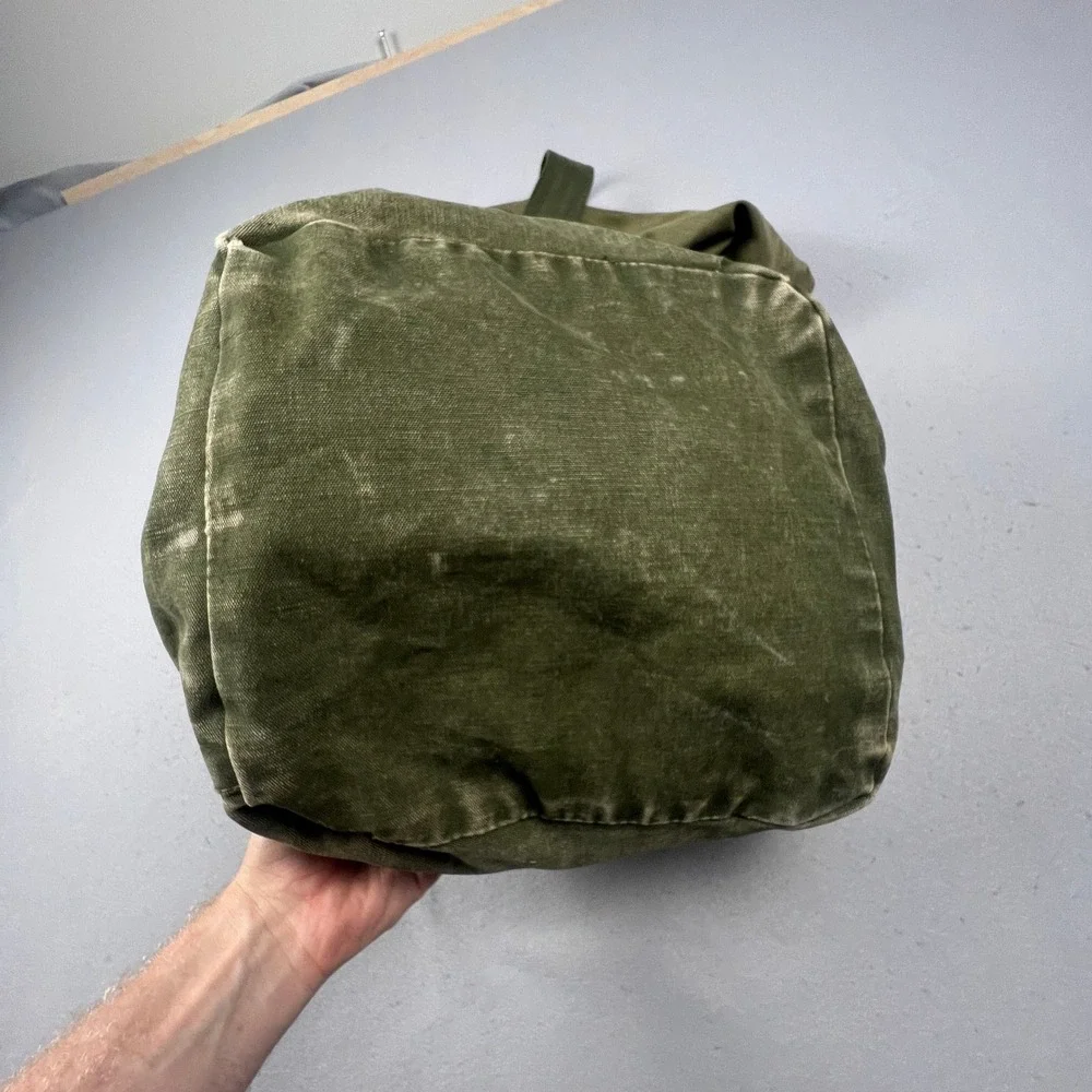Military‎ Duffel Bag Olive Green Canvas US Army Vintage Gear Barracks Bag OD